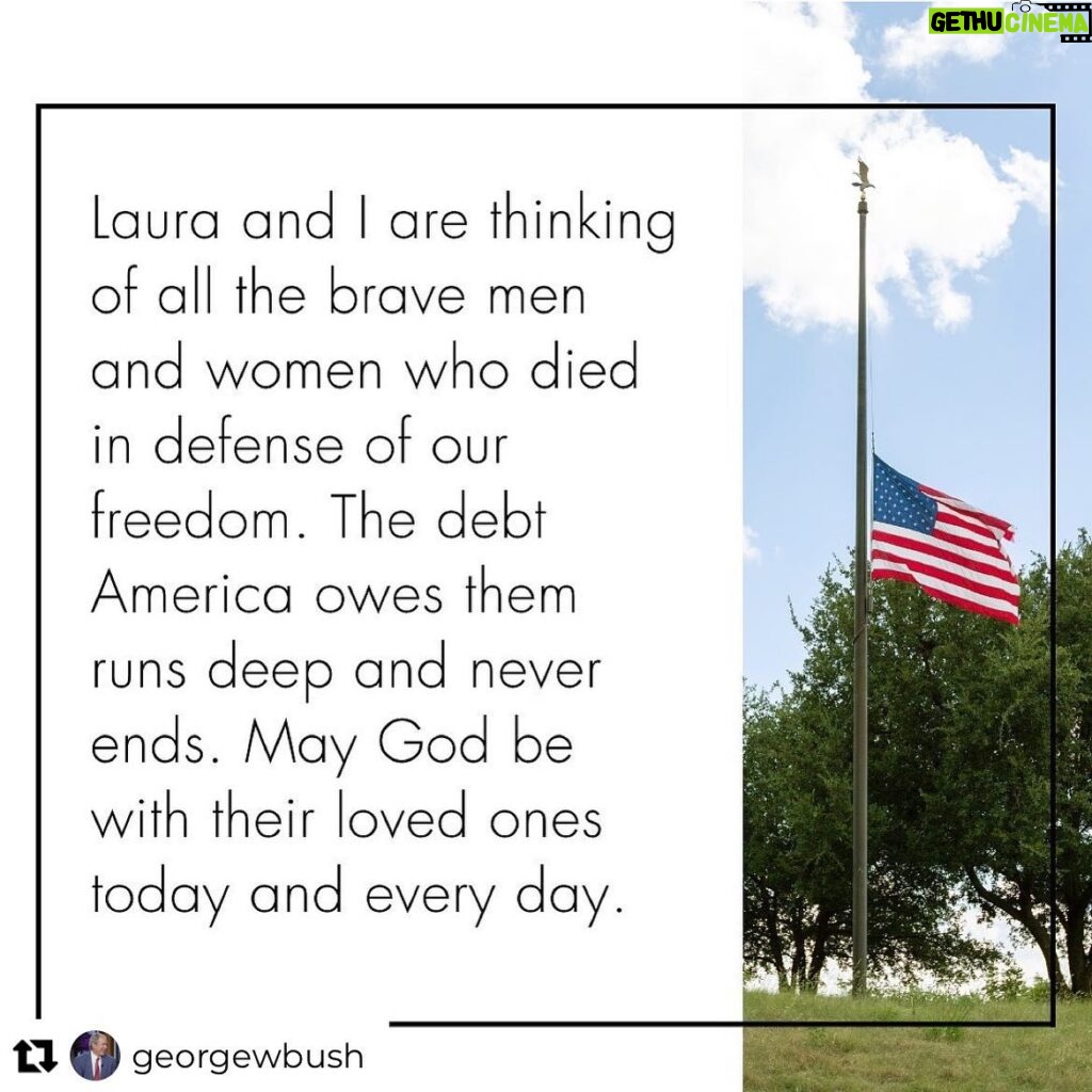 Laura Bush Instagram - Repost from @georgewbush #MemorialDay @thebushcenter