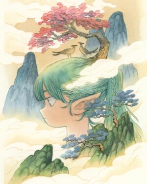 Laura Heikkala Instagram - Terra✨ A watercolor painting I did for the LAWS OF NATURE gallery show being held now at @around.gallery 💕
Please go check out all the beautiful works if you are in Singapore! ☺️

#watercolor #traditionalart #painting
