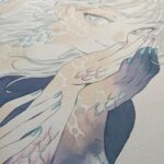 Laura Heikkala Instagram – ’Flow’ This piece was also one of the first artworks I finished for my upcoming exhibition. Swipe to see the process steps along the way. I was inspired to make several water-themed paintings for the show!💦

My second solo show will take place at @gallerynucleus starting Aug 26th💕