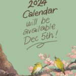 Laura Heikkala Instagram - Hanami 🌸 Cover for the 2024 calendar which will be available on Tuesday Dec 5th at 6pm UTC, that is 10am PT or 1pm EST 💪✨ I’ll make an alarm reminder on my stories soon! #2024calendar #traditionalart #watercolor