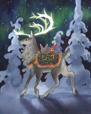 Laura Heikkala Instagram - Reindeer ❄️

Been making some wintery paintings for upcoming postcards✨ Mugs and calendars also on their way!

#traditionalart #coloredink #mixedmedia