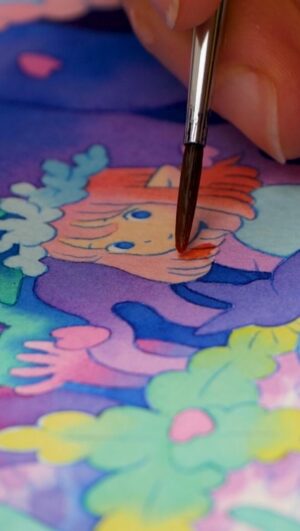Laura Heikkala Instagram - Process of A Planet Asleep✍️✨ Heikala will have a booth at Japan Expo Hall 5A booth C200 starting tomorrow!💕✨ I sadly can’t make it in person this time, but wish you all the best event!

#JapanExpo #JapanExpo2023 #artvideo #artprocess #traditionalart