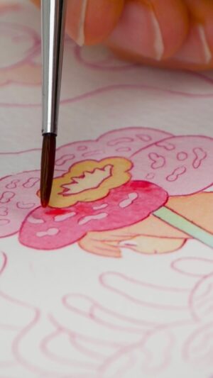 Laura Heikkala Instagram - Process of ’A Planet Awake’ ✍️💫 Heikala will have a booth at Japan Expo next week and also at Närcon in a couple weeks!!💕✨

Music composed by @ryancamus 

#artvideo #artprocess #traditionalart