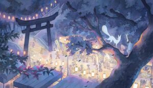 Laura Heikkala Instagram - Festivities 🏮🏮🏮

A reimagining of a piece with the same name I did in 2017. Swipe to see some details, I spent a lot of time with this painting! This artwork is part of my upcoming solo exhibition ‘Ripple’ at Gallery Nucleus opening this Saturday 26th. I’ll be there signing prints and books during the reception💕✨