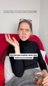 Laura Ramoso Instagram - I miss these pre-bed chats ❤️🫖 . . . . . #germany🇩🇪 #german #germany #germanmom #mom #mama #germanmeme #deutsch #deutschland🇩🇪 #deutschland #meinemutter #motherdaughter #motherdaughterlove #parentmemes #pov #discover #satire #eltern #canada #cultureshock #tourist #canadalife🇨🇦 #canada #cultureclash #stayingover