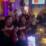 Laura Whitmore Instagram - Gorgeous night last night raising funds for @childrenwithcanceruk at the Ultimate Christmas Quiz! We won the quiz and had a sing song ( I couldn’t help but get involved for Fairytale of New York) beautiful night with beautiful souls 🧡 Though highlight definitely @robbrydon singing wannabe to the Goldfinger tune! Thanks to everyone who supported a great charity x