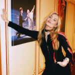 Laura Whitmore Instagram - Royal Albert Hall BTS (and I will have a hair tie around my wrist to the day I die!) Jumpsuit @freepeopleeu Scarf @rockinshq Yellow leather dress @lamaniafashion 📸 @georgeonaboat
