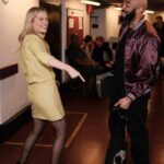 Laura Whitmore Instagram - Royal Albert Hall BTS (and I will have a hair tie around my wrist to the day I die!) Jumpsuit @freepeopleeu Scarf @rockinshq Yellow leather dress @lamaniafashion 📸 @georgeonaboat