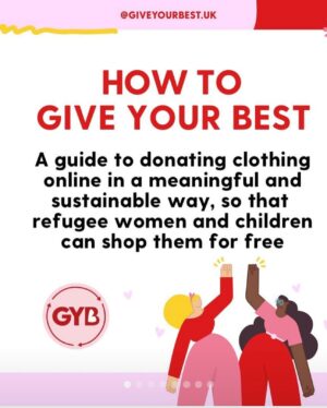 Laura Whitmore Instagram - I love the power of clothes!!! 
Give Your Best @giveyourbest.uk is a free preloved service for people in the UK who are refugees, seeking asylum or destitute. All you, the donor, have to do is upload details about an item, and when someone connected to Give Your Best chooses it online, you wrap it up and ship it off.
I’ve recently donated two bags of my clothes and so excited to see Sidorela @ss_28_01_23 in my jumpsuit! Doesn’t she look fab! #relove