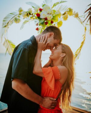 Lauren Gottlieb Instagram - We couldn’t be more thrilled with our engagement ring from @foreverdiamondsny 💍♥️ We wanted to have the perfect engagement ring and having one customised and built just for us is a dream come true! 🥰 Thank you so much to @foreverdiamondsny for making this beautiful piece and for being a special part in our engagement 😘🫶🏼

#shesaidyes #proposal #engaged  #engagementring #princesscut #yearoftherabbit
