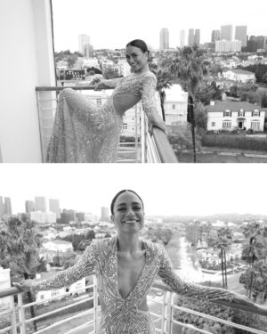 Lauren Ridloff Instagram - Getting ready with @laurenridloff for the 95th annual Academy Awards! 🤘🏼
#oscars2023 #editorialphotography #bts #leica #leicaq2

Stylist @jasonrembert 
Dress: @eliesaabworld 
Jewelry: @wempe_nyc
Shoes: @louboutinworld 
Makeup: @nickbarose 
Hair: @cynthiaglam 
Nails: @chuenails 
Car: @maserati @maseratiusa