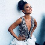 Lauren Ridloff Instagram - Thank you glam team for channeling my inner glow ✨✨ 📸: @vernonfrancois Styling: @jasonrembert wearing @tonywardcouture Hair: @vernonfrancois Face: @autumnmoultriebeauty
