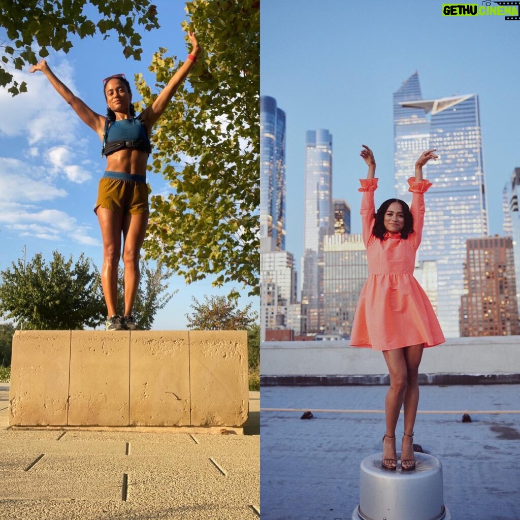 Lauren Ridloff Instagram - How I look vs how I feel after a long run 👑