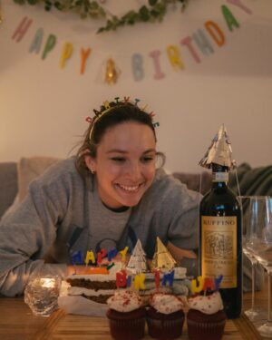 Laurie Hernandez Instagram - happy birthday lovebug. I sure do love you! party time! go get ur party hat! even the wine has a party hat!