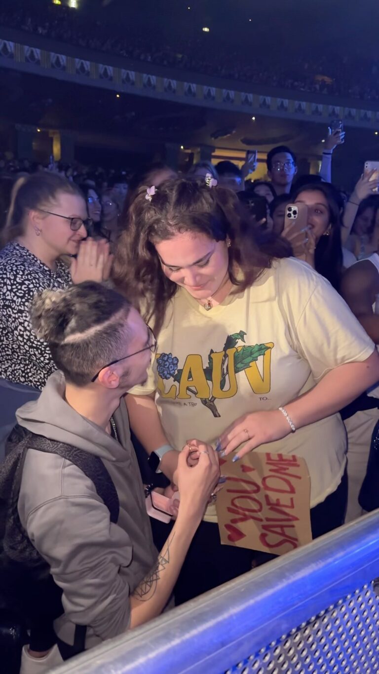 Lauv Instagram - Last night someone proposed at the show and I didn’t see it happen but @yk caught it and it was literally DURING STEAL THE SHOW AND THEY STOLE THE SHOW 😭💙 if you know who this is tag them and congrats guys!!!! May your life be filled with nothing but blessings 💅❤️