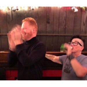 Lea DeLaria Instagram - Happy Birthday @jessetyler BFF for 25 years and counting. I could not love you more… and thanks for $60k loan. 1. Playing Chip and Hildy in On The Town 1997 2. Also 1997, he’s a zygote 3. Cast of Little Fish 2003. I’m the one with the dread locks. 4. Here we are at Marie’s Crisis. Seriously, how gay are we? 5. THIS GAY 6-7. Random selfies 8. Red Carpet antics at the @sagawards while being photo bombed by @susansarandon 9. Jesse photo bombing @ericstonestreet and I 10. Simplemente Us 🎂