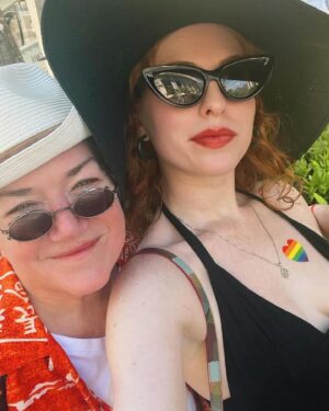 Lea DeLaria Instagram - Ok truth be told our anniversary was yesterday, however being in the middle of shooting not 1 but 2 movies… well… er…I forgot to post. Sorry baby, I’m certain I know a way to make it up to you. 😈🍆