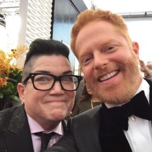 Lea DeLaria Instagram - Happy Birthday @jessetyler BFF for 25 years and counting. I could not love you more… and thanks for $60k loan. 1. Playing Chip and Hildy in On The Town 1997 2. Also 1997, he’s a zygote 3. Cast of Little Fish 2003. I’m the one with the dread locks. 4. Here we are at Marie’s Crisis. Seriously, how gay are we? 5. THIS GAY 6-7. Random selfies 8. Red Carpet antics at the @sagawards while being photo bombed by @susansarandon 9. Jesse photo bombing @ericstonestreet and I 10. Simplemente Us 🎂