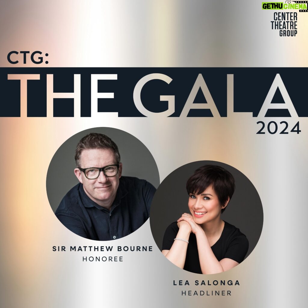 Lea Salonga Instagram - ✨Let’s make this night one to remember! ✨ We are thrilled to announce that Sir Matthew Bourne will be the inaugural artistic honoree for CTG: The Gala 2024, which will be held on Sunday, April 28, 2024 at the historic Mark Taper Forum. Headlining this memorable evening will be the legendary Tony Award winner Lea Salonga. Gala packages are available now, so be sure to secure your spot for this unforgettable event. Tickets for the one-night-only benefit performance will go on sale at a later date. For more details on packages and how to attend CTG: The Gala 2024, visit CenterTheatreGroup.org.