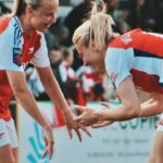 Leah Williamson Instagram - The second time @viviannemiedema has made me cry on a football pitch! Thank you to every single fan that has followed us this year. Borehamwood to the Emirates and all over the country❤️