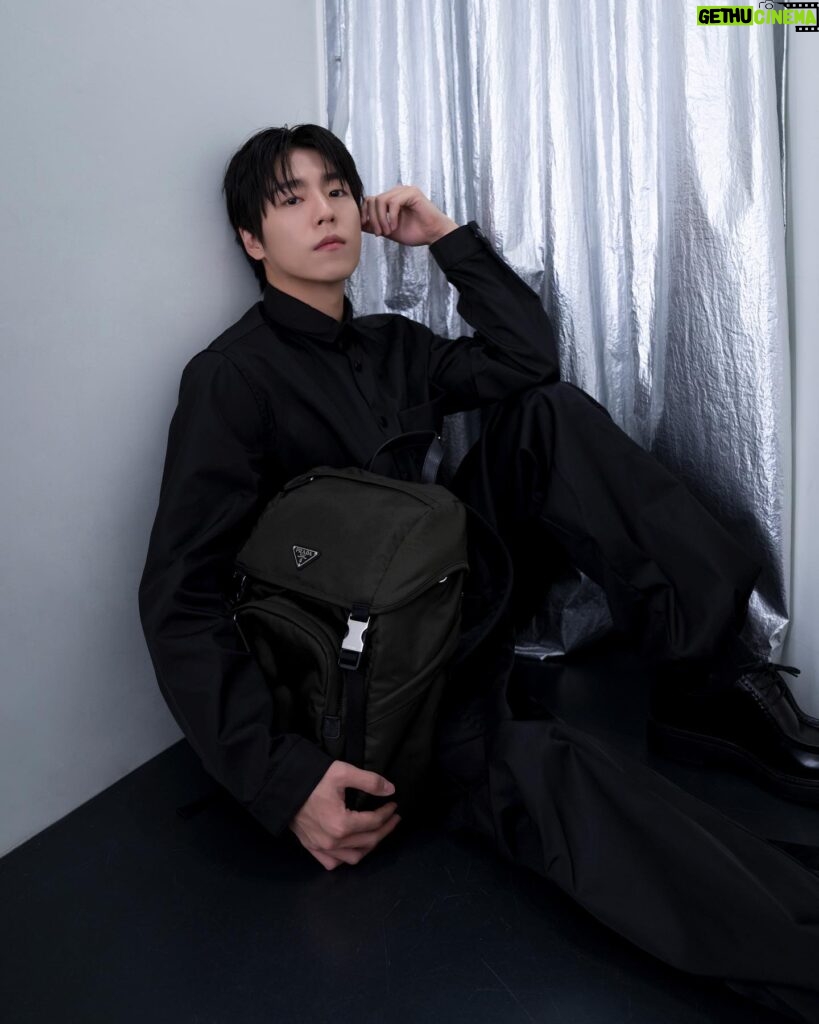 Lee Hyun-woo Instagram - Prada’s Re-Nylon is regenerated nylon created through the recycling and purification of plastic collected from the ocean. #PradaReNylon
