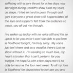 Leona Lewis Instagram - I’m so sorry Southend xx