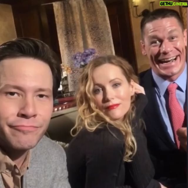 Leslie Mann Instagram - Blockin the cock🐓 @ikebarinholtz @johncena #blockersmovie TONIGHT