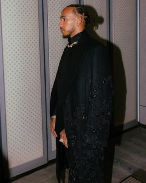 Lewis Hamilton Instagram - Inspired by the legacy of John Ystumllym and the beauty of his work. Thank you Daniel Lee and the @burberry team.