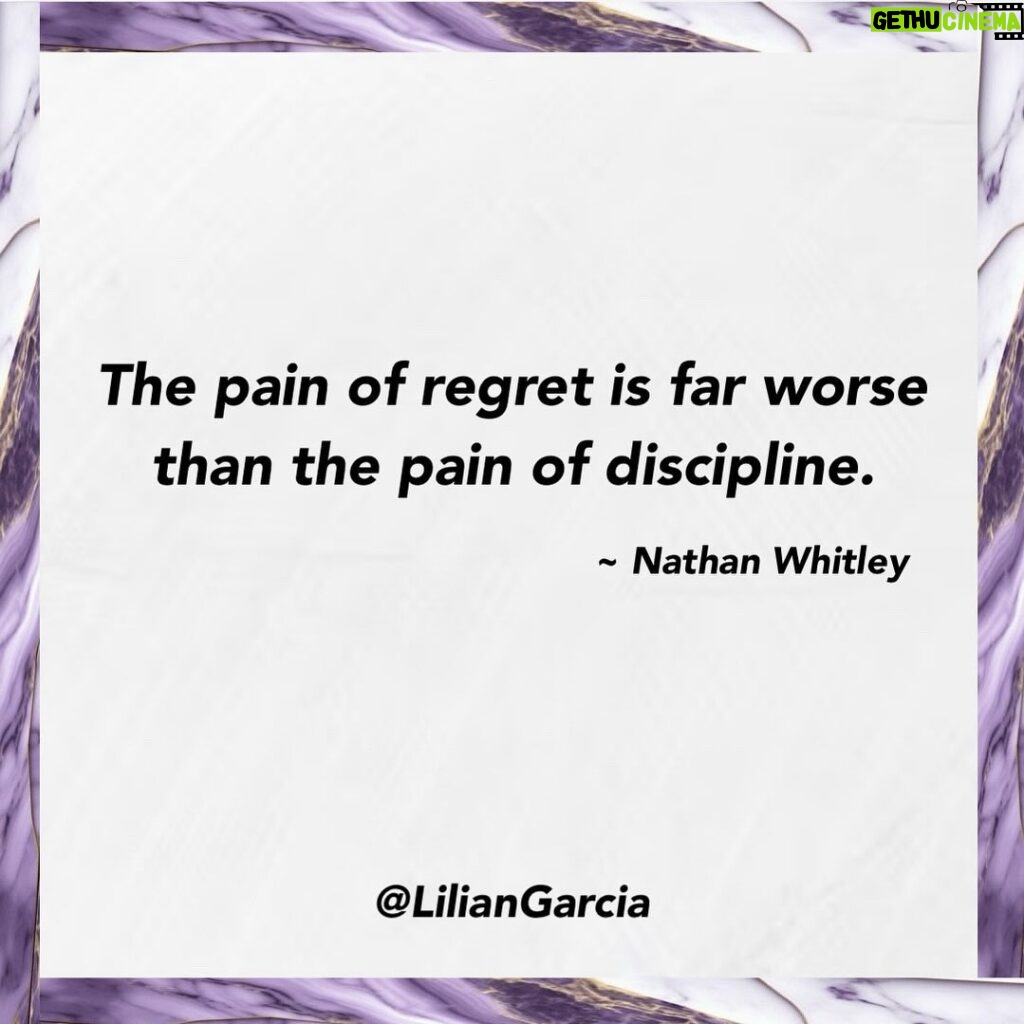 Lilián García Instagram - Is it easy to be disciplined? No. But is it worth it? Absolutely YES! How many times have you pushed yourself to do something you didn’t necessarily want to do but you knew it would make you feel better, and once you accomplished it, you felt a rush?! And vice versa, you DIDN’T do what you knew would be helpful and then beat yourself up about it? Discipline comes down to a choice. If you have to, make a list as to all the gains you will have if you make the right choice and slap it on your bathroom mirror or beside your bed. These reminders will help you get focused. 💪🏼 Now go get it!!! You’re worth it!! 😉 . . #inspirationalquotes #gogetit #youreworthit