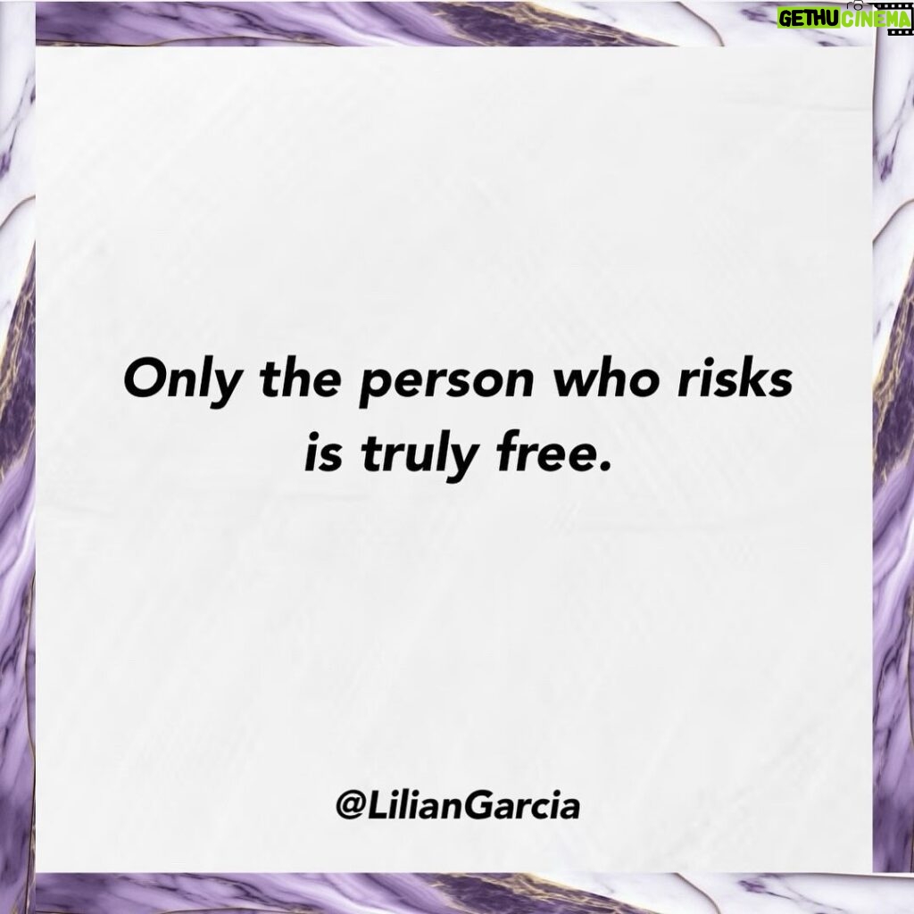 Lilián García Instagram - Have you ever NOT seized an opportunity because you were scared of the outcome, but then you wondered what would have happened IF you would have taken the leap of faith? THAT can be agonizing. Staying “safe” is not the answer. Only when you risk can you truly be free to grow. 🙌 #gogetiti #youreworthit . . #inspirationalquotes