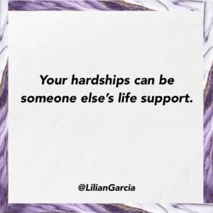 Lilián García Instagram - How many times do we feel alone in our struggles but as soon as we hear a story about how someone else got through their hardships, we suddenly don’t feel alone!
THAT becomes our life preserver. It’s our beacon of hope to hold on and keep pushing through because if they did it, we can too.

Know that whatever you are going through, it can and will be used for good! Make your story count and allow it to be someone else’s life support! 🙌
.
.
#inspirationalquotes #gogetit #yourworthit