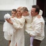 Liliia Rebryk Instagram - Такі дні, як цей, я забираю у скарбничку своїх щасливих спогадів. Бо щастя — це миті, коли відчував повну гармонію і спокій. Це — люди, які були поруч. Це — весна, сонце і зелень навколо. І відчувати у темні часи таке світло всередині — надзвичайно цінно. Це був дуже теплий в усіх сенсах день. Дуже затишний. Дуже сімейний. Дуже НАШ день. Хай янгол завжди оберігає нашу Аделіну🙏🏻. А хрещені @anatoliyanatolich та @irina_khomenko не дають йому відволіктися ні на мить 😉 Дякую за неймовірні вишиванки для нашої родини @vyshyvanka_by_vera Фото by @tsaruk.photo