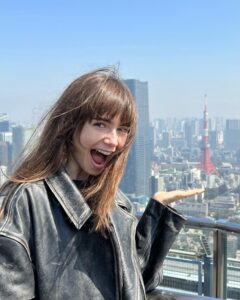 Lily Collins Instagram - Throwback to finding a little bit of Paris in Japan. Emily in Tokyo?…