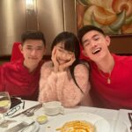 Lin Min-Chen Instagram - 一早就帶全家人去看戲戲 #飯戲攻心2 🤟🏻🤟🏻 看完好想直接衝去前面順便謝個票😆😆 除夕家人一到香港就帶他們去撈魚生 初一看完電影就再回去 @lawryshk 吃好料 每天都吃得好滿足💕💕