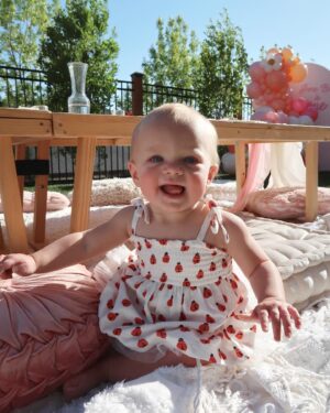 Lindsay Arnold Instagram - Our little June bug 🥹🫶 my baby turns 1 tomorrow and we had the best time celebrating her a little early before heading out of town! 

#firstbirthdayparty #birthdayparty #babygirl