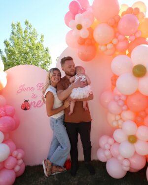 Lindsay Arnold Instagram - Our little June bug 🥹🫶 my baby turns 1 tomorrow and we had the best time celebrating her a little early before heading out of town! 

#firstbirthdayparty #birthdayparty #babygirl