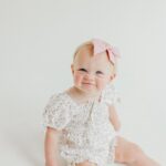 Lindsay Arnold Instagram - Happy 1st birthday to our sweet Junie 🫶 can't imagine life without this girl! She is as sweet as they come, gives the best "snuggles", and brings so much joy to our lives every day. I think back to one year ago today when she made her (somewhat terrifying) entrance into this world and just feel so incredible blessed that she is here and that she is ours 🥹 we love you so much Junie Bug! #firstbirthday #firstbirthdayphotoshoot #babygirlturnsone