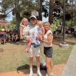 Lindsay Arnold Instagram - IRONMAN 70.3 👏🏼 Sam has trained so hard the past 6 months to prepare for his very first Ironman race and I can't even express how proud I was watching him cross that finish line 🏁 Sage and June were so excited about it too and both wanted to snuggle him immediately after! We love our guy and wow I am just so impressed with everyone who did this race it is no joke! #ironmantraining #ironman #stgeorgeironman