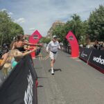 Lindsay Arnold Instagram - IRONMAN 70.3 👏🏼 Sam has trained so hard the past 6 months to prepare for his very first Ironman race and I can't even express how proud I was watching him cross that finish line 🏁 Sage and June were so excited about it too and both wanted to snuggle him immediately after! We love our guy and wow I am just so impressed with everyone who did this race it is no joke! #ironmantraining #ironman #stgeorgeironman