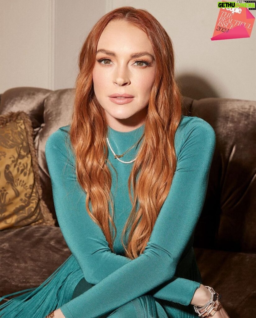 Lindsay Lohan Instagram - I am humbled and honored to be featured in this year’s Beautiful Issue of People magazine, alongside such a remarkable group of talented and inspiring women. My heartfelt gratitude goes out to Wendy Naugle and the entire editorial team for this incredible opportunity. Thank you all from the bottom of my heart.❤☺ Makeup: @kristopherbuckle Hair: @daniellepriano Styling: @marielhaenn #randm @robzangardi Nails: @enamelle Photographer: @wattsupphoto