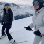 Lindsey Vonn Instagram - Not pictured: Me thinking my middle school skiing skills could keep up with my friend @lindseyvonn. But was quickly humbled when I lost control and realized I didn’t even know how to pizza accurately. 😮‍💨 Thank you LV for being such a good friend and holding my hand down the mountain 🤍🎿