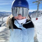 Lindsey Vonn Instagram - My last trip was a little crazy… went from Vail ➡️Beaver Creek ➡️Jackson Hole ➡️ Yellowstone Club all in 5 days (and still got my workouts in!). Not complaining about the great skiing but it was definitely NOT warm… had frostbite on my face for the first time since Lake Louise 😂🤦🏼‍♀️ good thing I designed my ski clothes to be warm! Thanks to everyone for coming out and supporting my line. Appreciate it 🩵 happy to be back with my pups again 🐶❤️