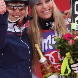 Lindsey Vonn Instagram - #tbt Zauchensee 🇦🇹…breaking the Downhill win record with the legendary Annamarie Moser Pröll there to support me was such a surreal moment in my career. It was a 2 run sprint downhill, which is very rare. I’ve only competed in 2 sprint downhills in my career. I was winning the first run by 0.91 seconds and didn’t need to risk much in the second run, but Zauchensee is a technical and bumpy downhill so anything could happen. I decided, not surprisingly and very much my MO, to ski aggressively. I ended up wining the second run as well for a total of a 1.00 margin. Annamarie was so kind and supportive and awarded me the trophy that day. Without her, what I did wouldn’t be possible. I love ski racing and I love its history. There are so many incredible champions in our sport and I’m proud to be a part of that. Missing the races there this weekend but always cheering on my teammates and friends 🩷💪🏻