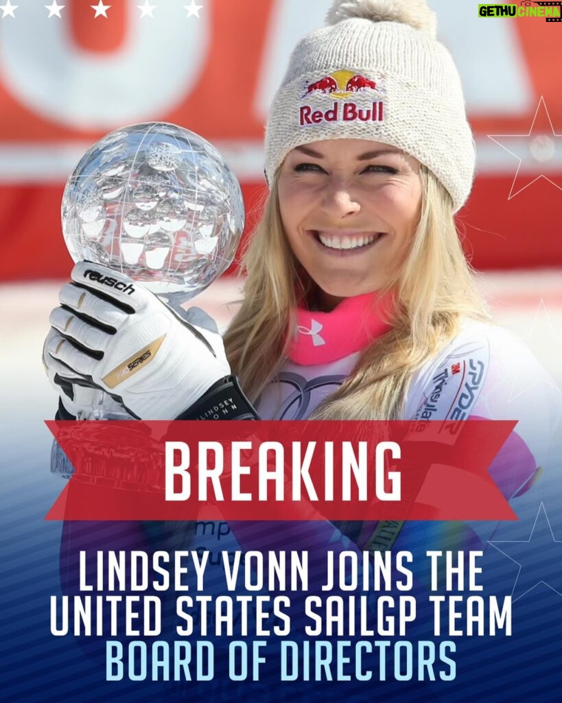 Lindsey Vonn Instagram - Lindsey Vonn joins the United States SailGP Team board of directors 👏 #SailGP
