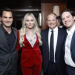 Lindsey Vonn Instagram - Congratulations on your new 🕶️ launch Rog! @rogerfederer It was a wonderful evening celebrating this new expansion of your brand with some great friends. Cheers 🥂 @stefaniekeenan 📸