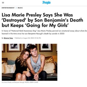 Lisa Marie Presley Instagram - Hi. In honor of it being National Grief Awareness Day , I wrote an essay about Grief which was posted today on @people . I thought I’d post it here in the hopes that anyone who needs to hear all of this it helps in some way. (link to story in Bio)