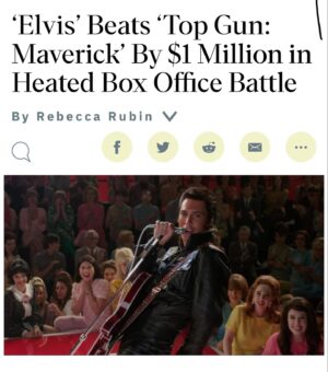 Lisa Marie Presley Instagram - Huge love and congratulations to Baz, Austin , Tom, Olivia, and the entire cast of this incredible movie! 👏👏👏👏👏👏👏 💙~ LMP 

#warnerbrospictures #warnerbros #elvismovie ⚡️#TCB #bazluhrmann #austinbutler #tomhanks #olivadejonge #graceland
