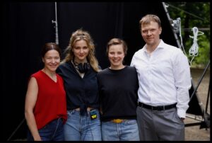 Lisa Vicari Instagram - … sooo this happend! 🥹

Last week we finally started filming my directing debut short called “Coup de Grâce”.

May I introduce you to my incredible cast:

@hannahherzsprung 
#saskiarosendahl 
@sebastian.huelk 

📷: @jakob.fliedner