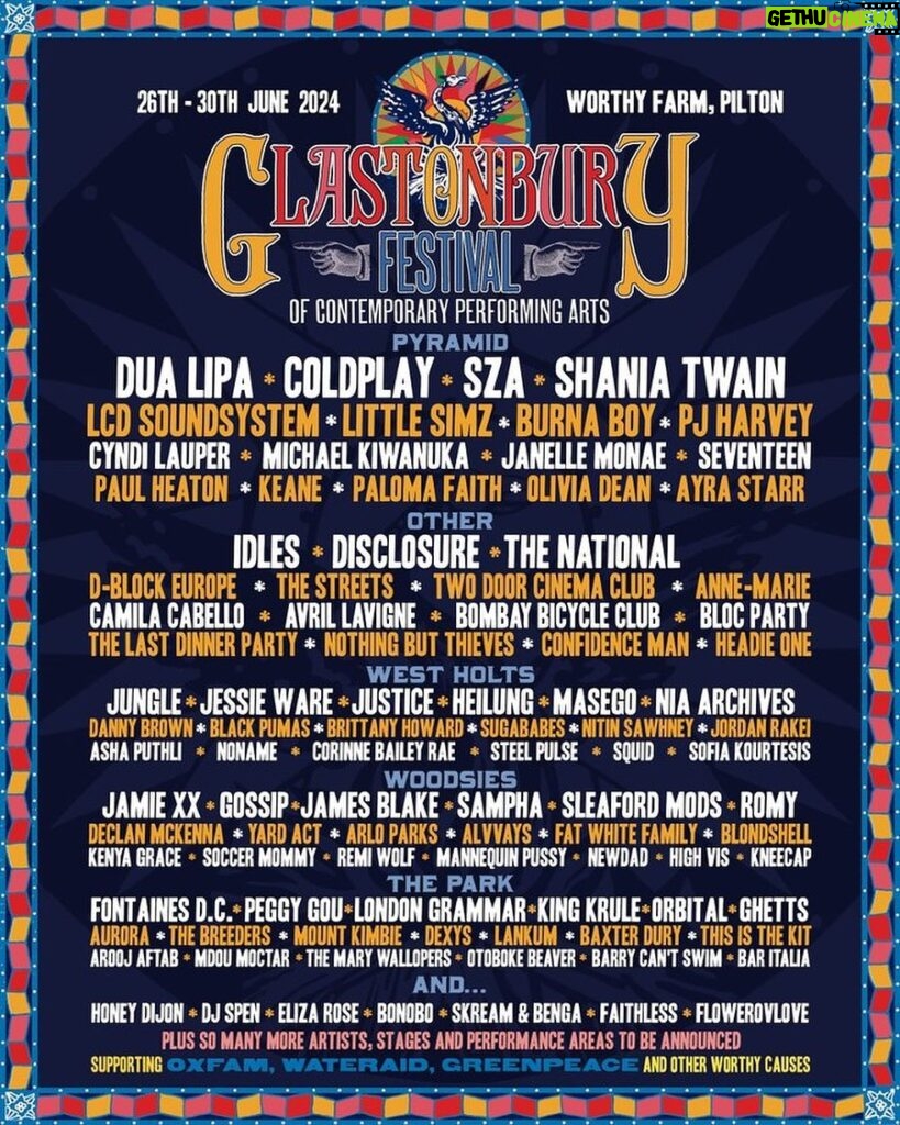 Little Simz Instagram - The one and only festival I’ll be at this summer. On the Pyramid, on the farm. Big big glasto you knowwww what a wow. See you there. Love 🤍 @glastofest