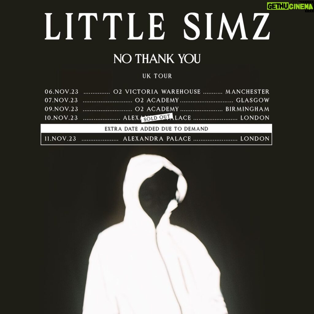 Little Simz Instagram - Londonnnn , you sold out ally pally in 20mins wtf. Love you mannnn 🥹🫶🏿 new date deyaaa